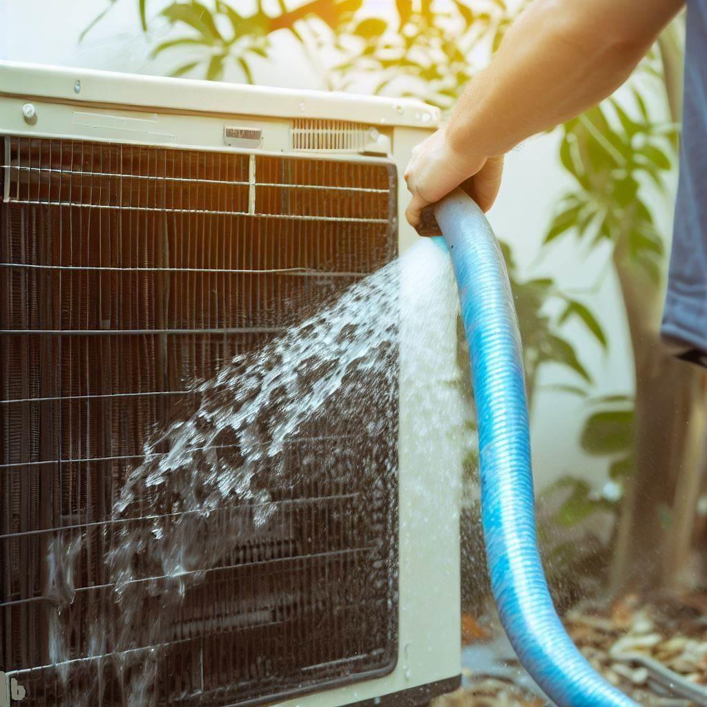 How to Clean Outside AC Unit with Water Hose?