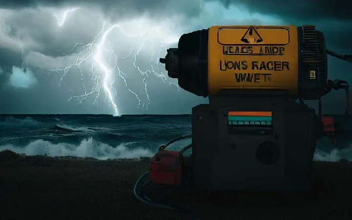 Never use the generator in the hurricane or adverse weather