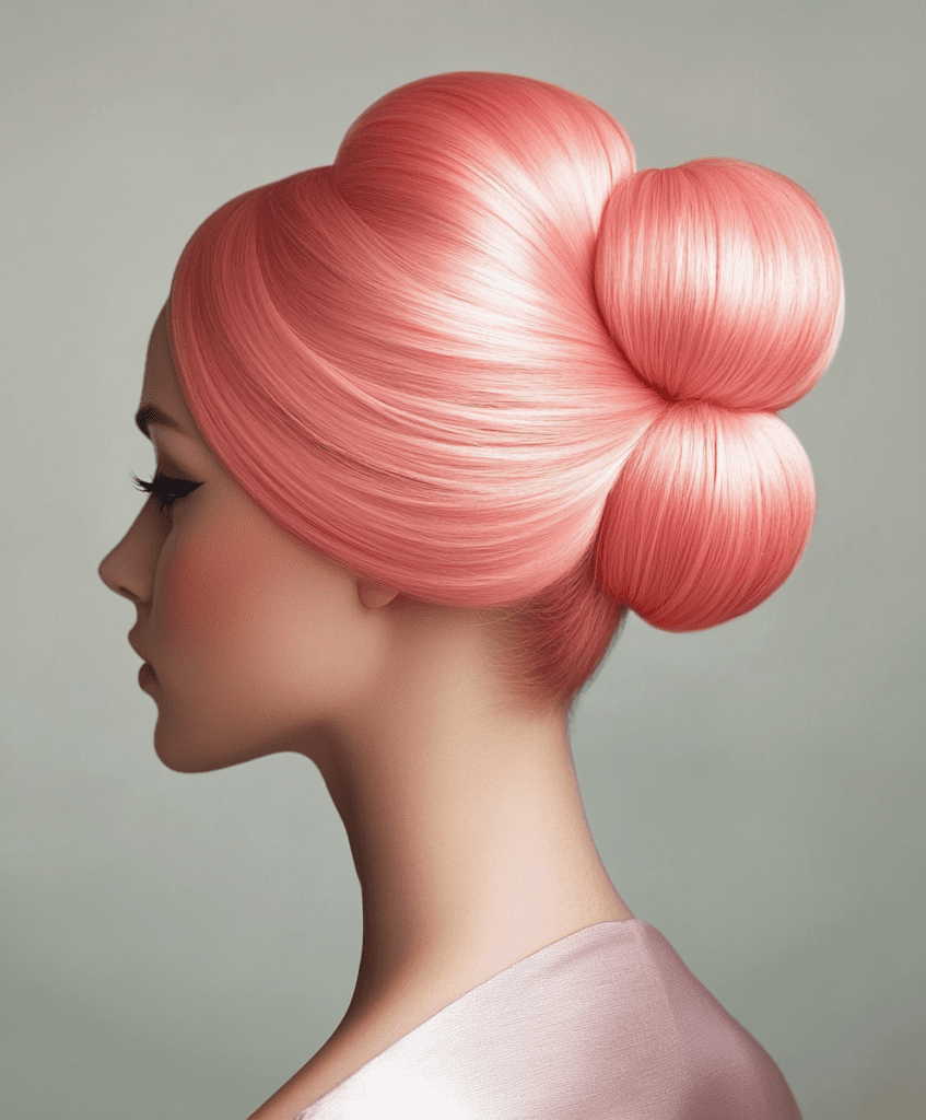 Bubblegum pink ballerina bun 