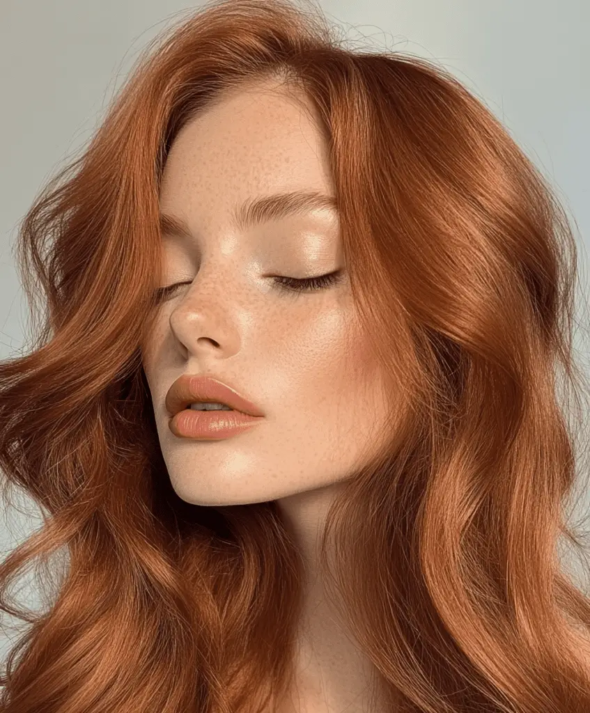 Blend of warm copper and deep toffee tones