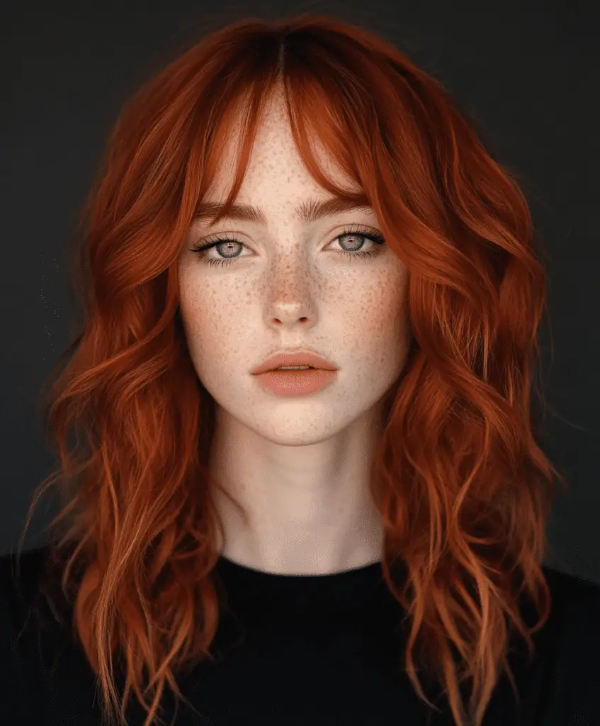 Deep dark copper hair with a rich base